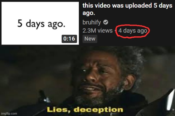 lies, deception! | image tagged in lies,deception,video,youtube | made w/ Imgflip meme maker