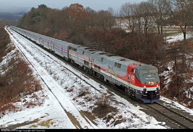 Amtrak Viewliner II Delivery | image tagged in amtrak viewliner ii delivery | made w/ Imgflip meme maker