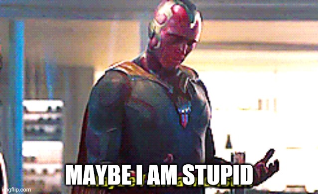 Maybe I am a monster | MAYBE I AM STUPID | image tagged in maybe i am a monster | made w/ Imgflip meme maker
