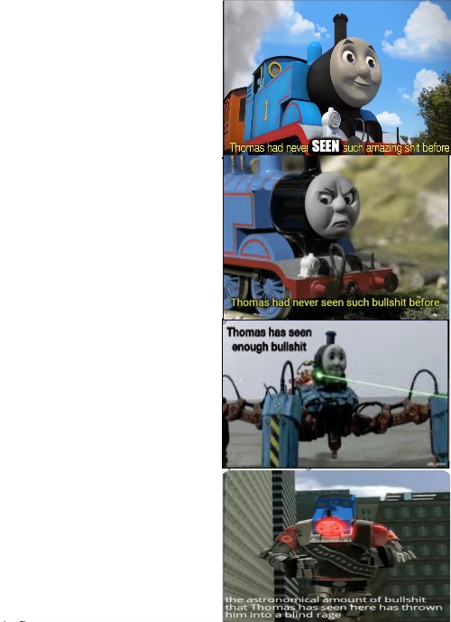 thomas bullshit stages Blank Meme Template