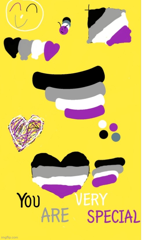 I picked up random little designs and made this | image tagged in asexual | made w/ Imgflip meme maker