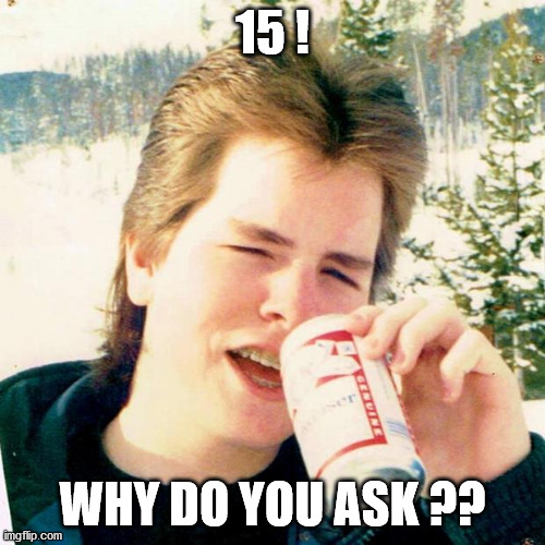 Eighties Teen |  15 ! WHY DO YOU ASK ?? | image tagged in memes,eighties teen | made w/ Imgflip meme maker