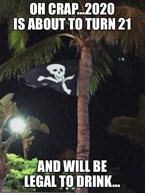 Uh oh 2020 | OH CRAP...2020 IS ABOUT TO TURN 21; AND WILL BE LEGAL TO DRINK... | image tagged in happy new year | made w/ Imgflip meme maker