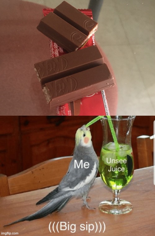 when you outkit the kat | image tagged in unsee juice,kitkat | made w/ Imgflip meme maker