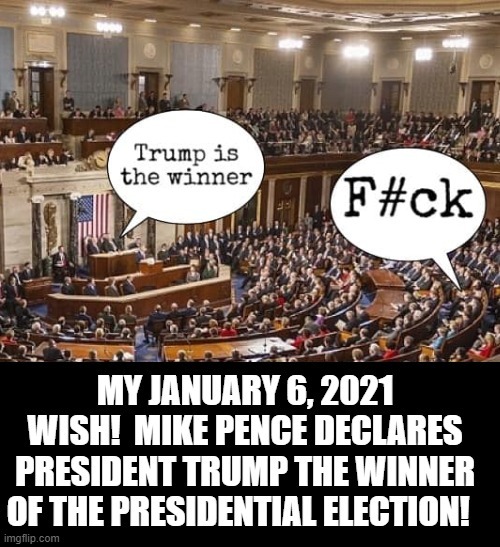 My January 6, 2021 Wish! | image tagged in pence,trump | made w/ Imgflip meme maker