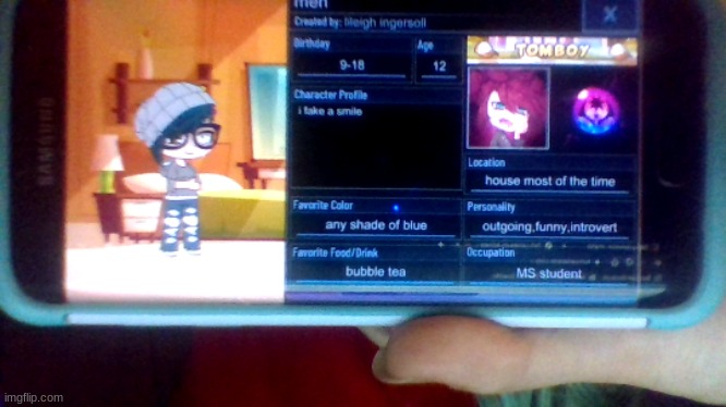 its me in gc sorry it if its bad it one of my first charecters and its the first time posting in this stream | made w/ Imgflip meme maker