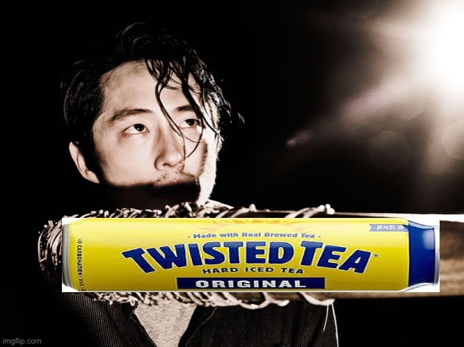 Twisted Glen | image tagged in the walking dead,zombies,twisted,tea,glenn | made w/ Imgflip meme maker