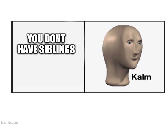 YOU DONT HAVE SIBLINGS | made w/ Imgflip meme maker