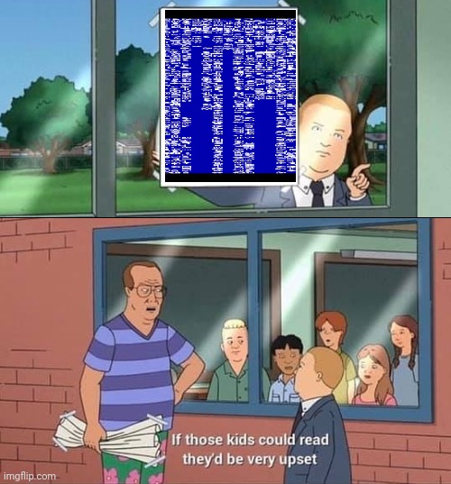 Title. | image tagged in bobby hill kids no watermark | made w/ Imgflip meme maker