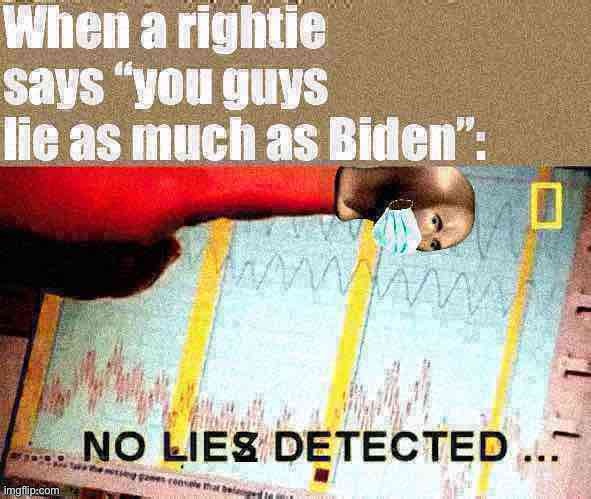 And they lie as much as Trump, sooooo | image tagged in liars,liar liar,joe biden,biden,conservative hypocrisy,conservative logic | made w/ Imgflip meme maker