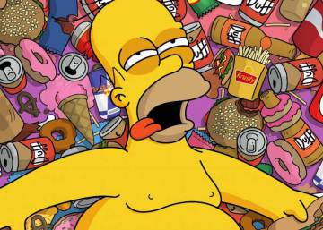 Homero comida Blank Meme Template