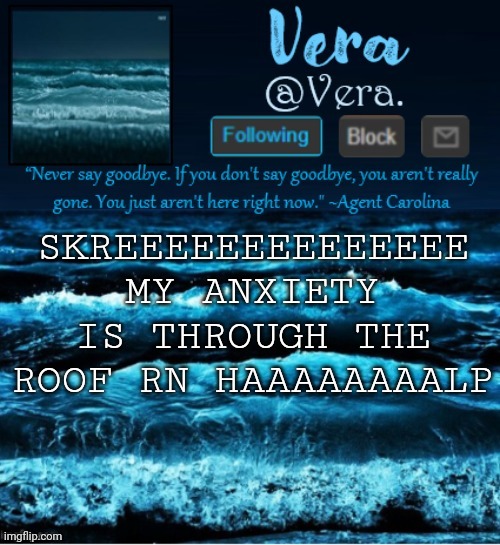 h e l p m e | SKREEEEEEEEEEEEEE MY ANXIETY IS THROUGH THE ROOF RN HAAAAAAAALP | image tagged in a n n o u n c e r e v i s e d | made w/ Imgflip meme maker