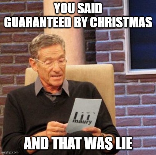 iBuyPower | YOU SAID GUARANTEED BY CHRISTMAS; AND THAT WAS LIE | image tagged in memes,maury lie detector | made w/ Imgflip meme maker