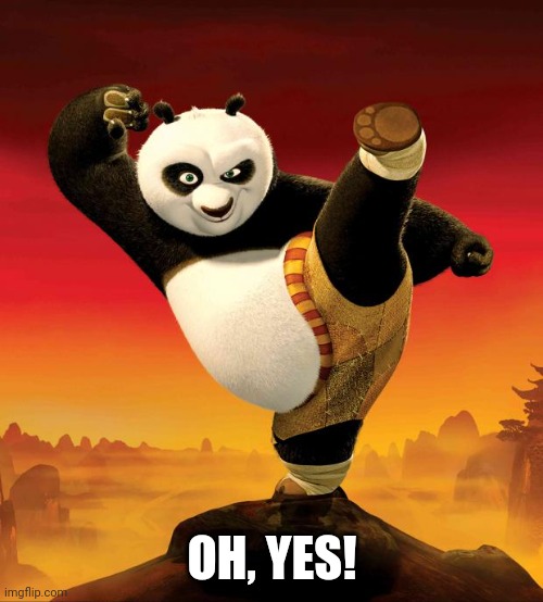 kung fu panda | OH, YES! | image tagged in kung fu panda | made w/ Imgflip meme maker