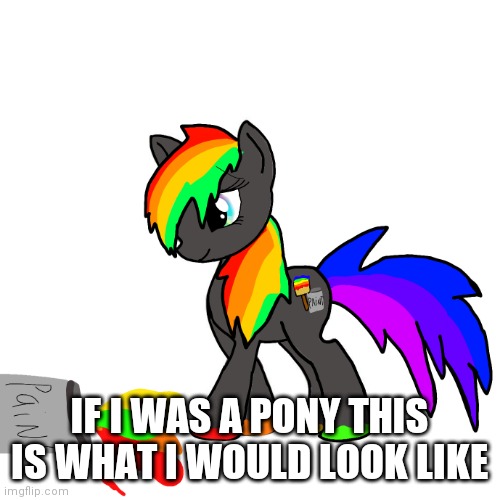 Pony | IF I WAS A PONY THIS IS WHAT I WOULD LOOK LIKE | image tagged in my little pony | made w/ Imgflip meme maker