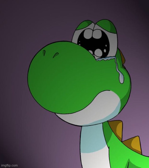 Sad Yoshi | image tagged in sad yoshi | made w/ Imgflip meme maker