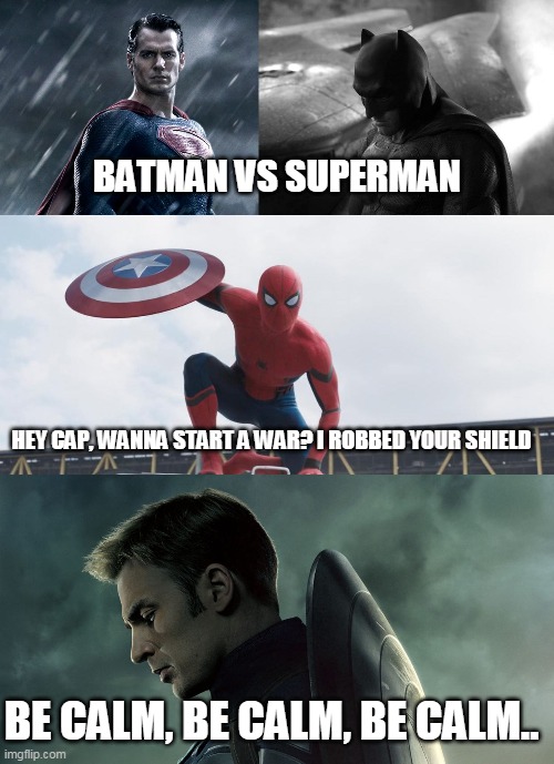 superman vs the avengers meme