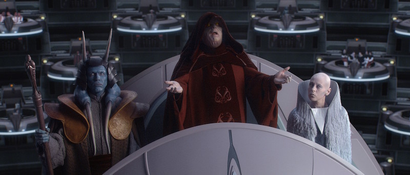 Palpatine speaks to galatic senate Blank Meme Template