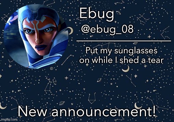 This might be my favorite yet (*announcement template) | New announcement! | image tagged in ebug announcement | made w/ Imgflip meme maker