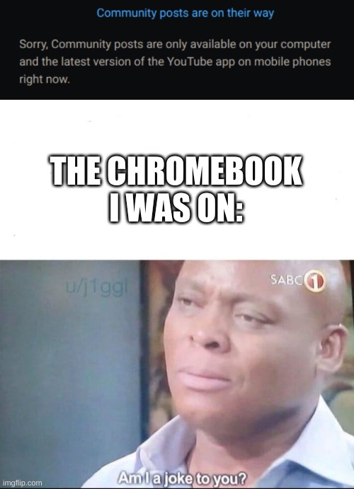 THE CHROMEBOOK I WAS ON: | image tagged in am i a joke to you | made w/ Imgflip meme maker