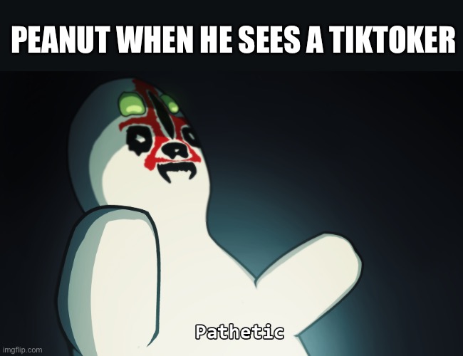 SCP 173 | PEANUT WHEN HE SEES A TIKTOKER | image tagged in scp 173 | made w/ Imgflip meme maker