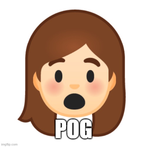 Pog emoji, pog emoji | POG | image tagged in pog,poggers,emoji,pogchamp,surprised,memes | made w/ Imgflip meme maker