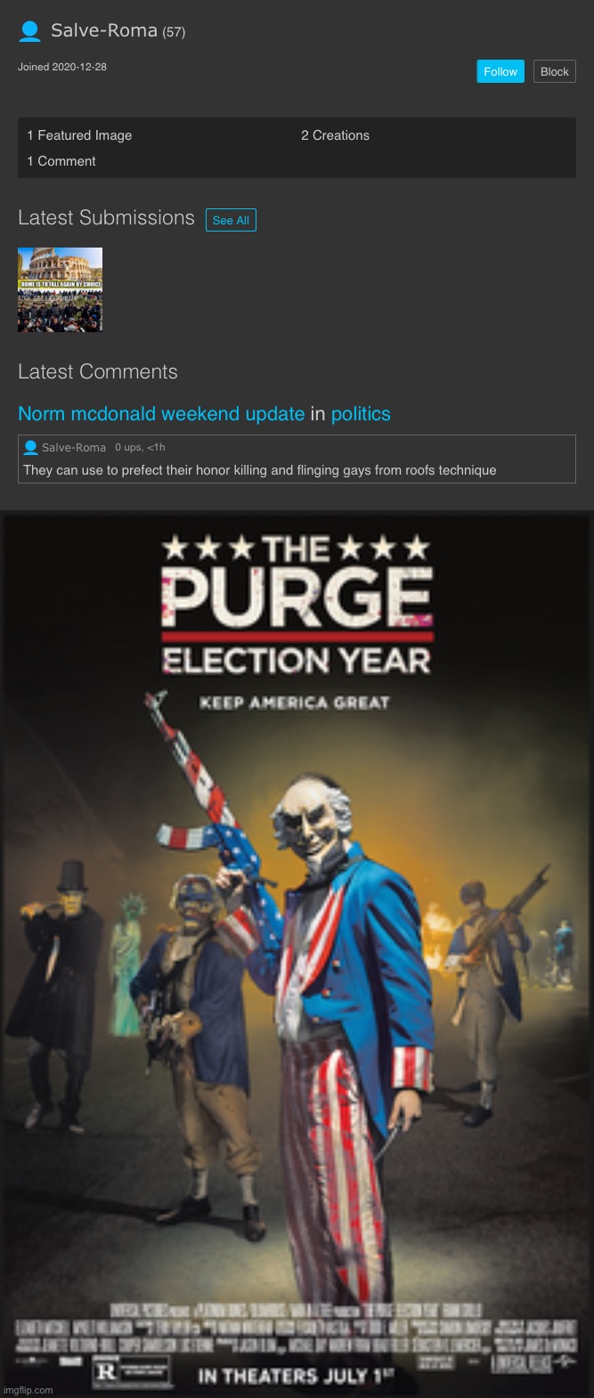 When you call a purge based on two total interactions | image tagged in the purge election year | made w/ Imgflip meme maker
