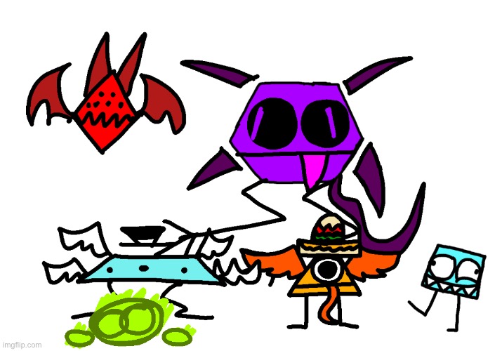 The derpy shape amigos (and “Mooky”). | made w/ Imgflip meme maker