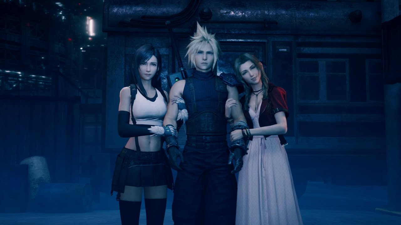 High Quality Cloud with Aerith and Tifa Blank Meme Template