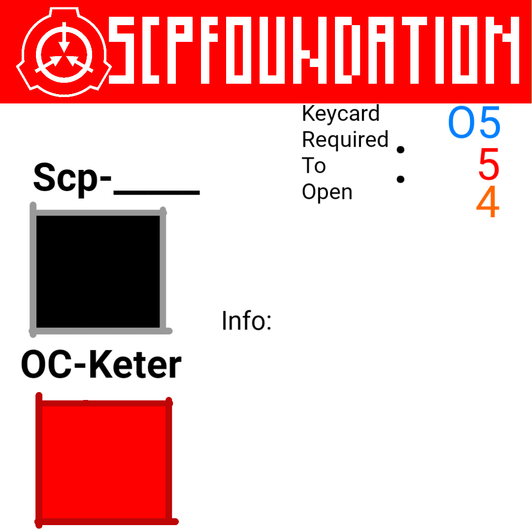 Keter scp label Blank Meme Template