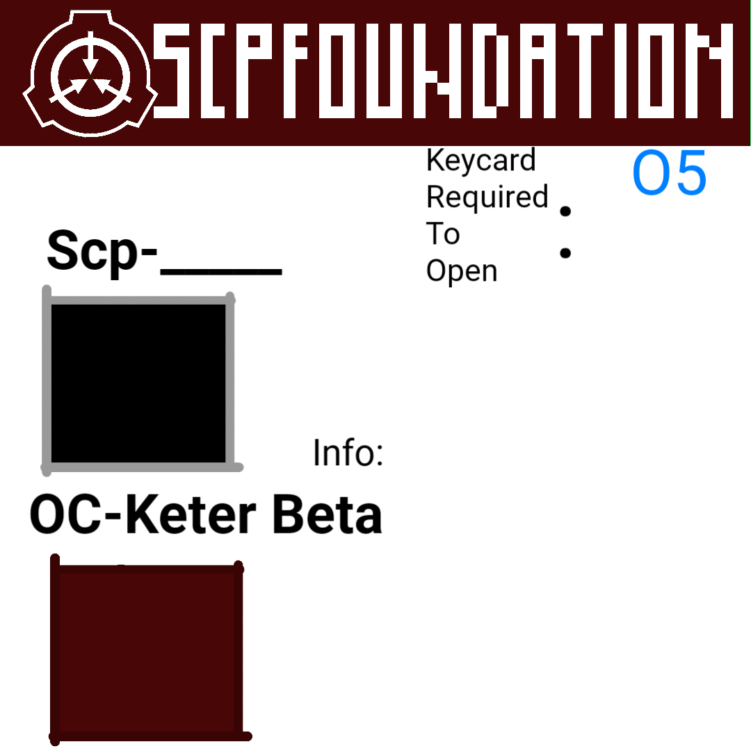 High Quality Keter beta scp label Blank Meme Template