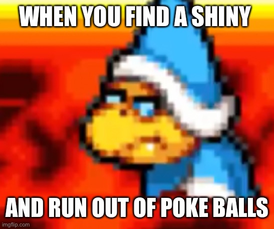 Really?! | WHEN YOU FIND A SHINY; AND RUN OUT OF POKE BALLS | image tagged in really | made w/ Imgflip meme maker