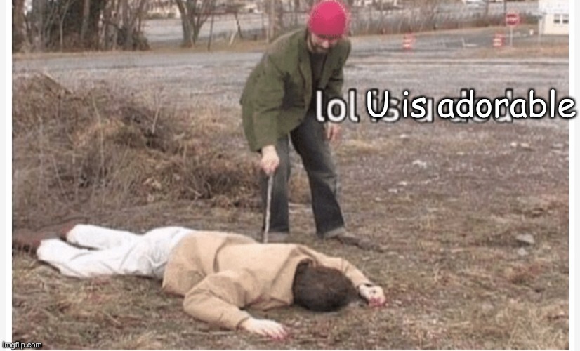 Lol is u ded | U is adorable | image tagged in lol is u ded | made w/ Imgflip meme maker