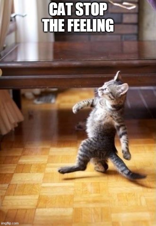 Cool Cat Stroll Meme | CAT STOP THE FEELING | image tagged in memes,cool cat stroll | made w/ Imgflip meme maker