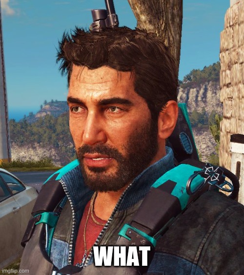 Just Cause 3 Things | WHAT | image tagged in just cause 3 things | made w/ Imgflip meme maker