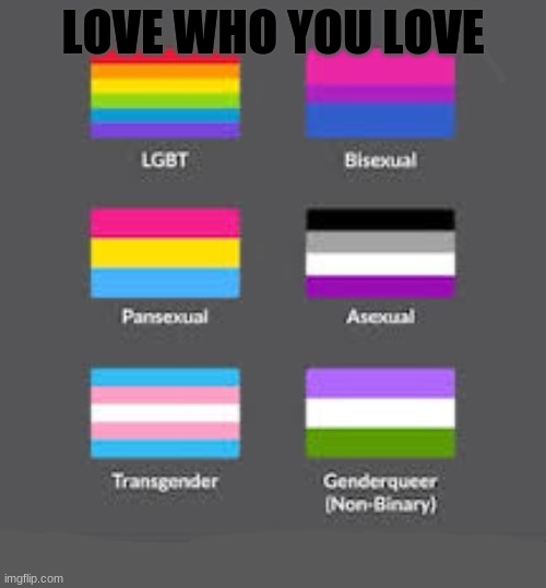 ^w^ | LOVE WHO YOU LOVE | made w/ Imgflip meme maker
