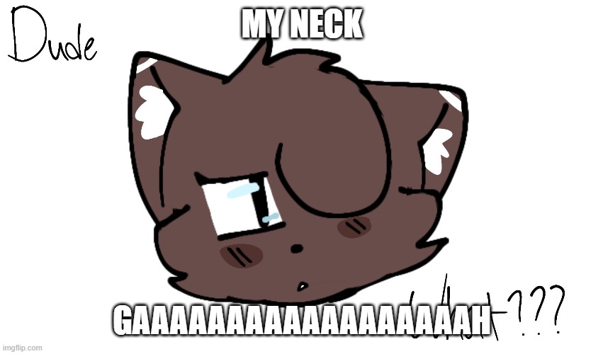Bruh | MY NECK; GAAAAAAAAAAAAAAAAAAH | image tagged in bruh | made w/ Imgflip meme maker