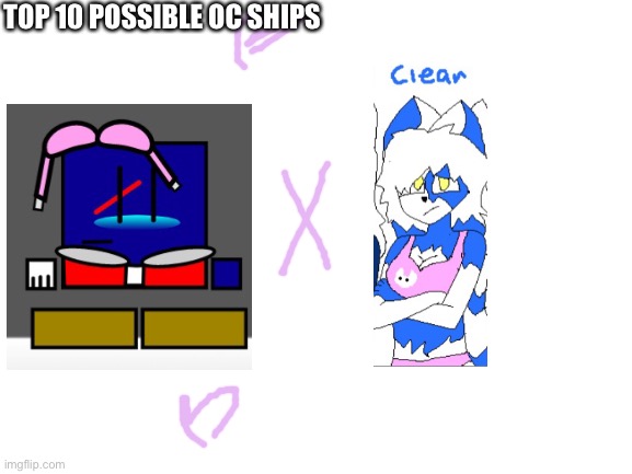 plot twist, the bra on Cuber's head is the one Clear is wearing | TOP 10 POSSIBLE OC SHIPS | image tagged in cuber,clear,ocs,shipping,clear fox,memes | made w/ Imgflip meme maker