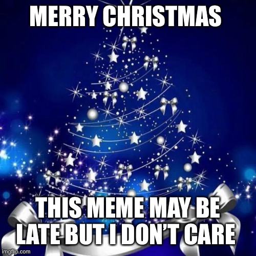 Merry Christmas  | MERRY CHRISTMAS; THIS MEME MAY BE LATE BUT I DON’T CARE | image tagged in merry christmas | made w/ Imgflip meme maker