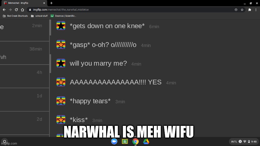 *happy tears* | NARWHAL IS MEH WIFU | made w/ Imgflip meme maker