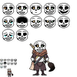 Ink Sans Sprites Blank Meme Template