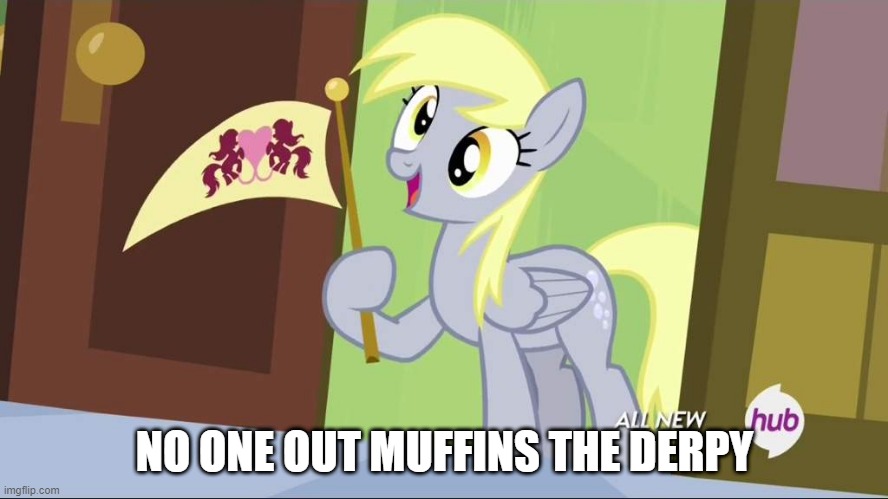 No pony nor person can do it. no one | NO ONE OUT MUFFINS THE DERPY | image tagged in derpy hooves facts | made w/ Imgflip meme maker