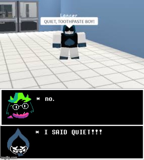 Talking to Lancer | image tagged in e g toothpaste boi,deltarune,undertale,lancer,ralsei,roblox | made w/ Imgflip meme maker