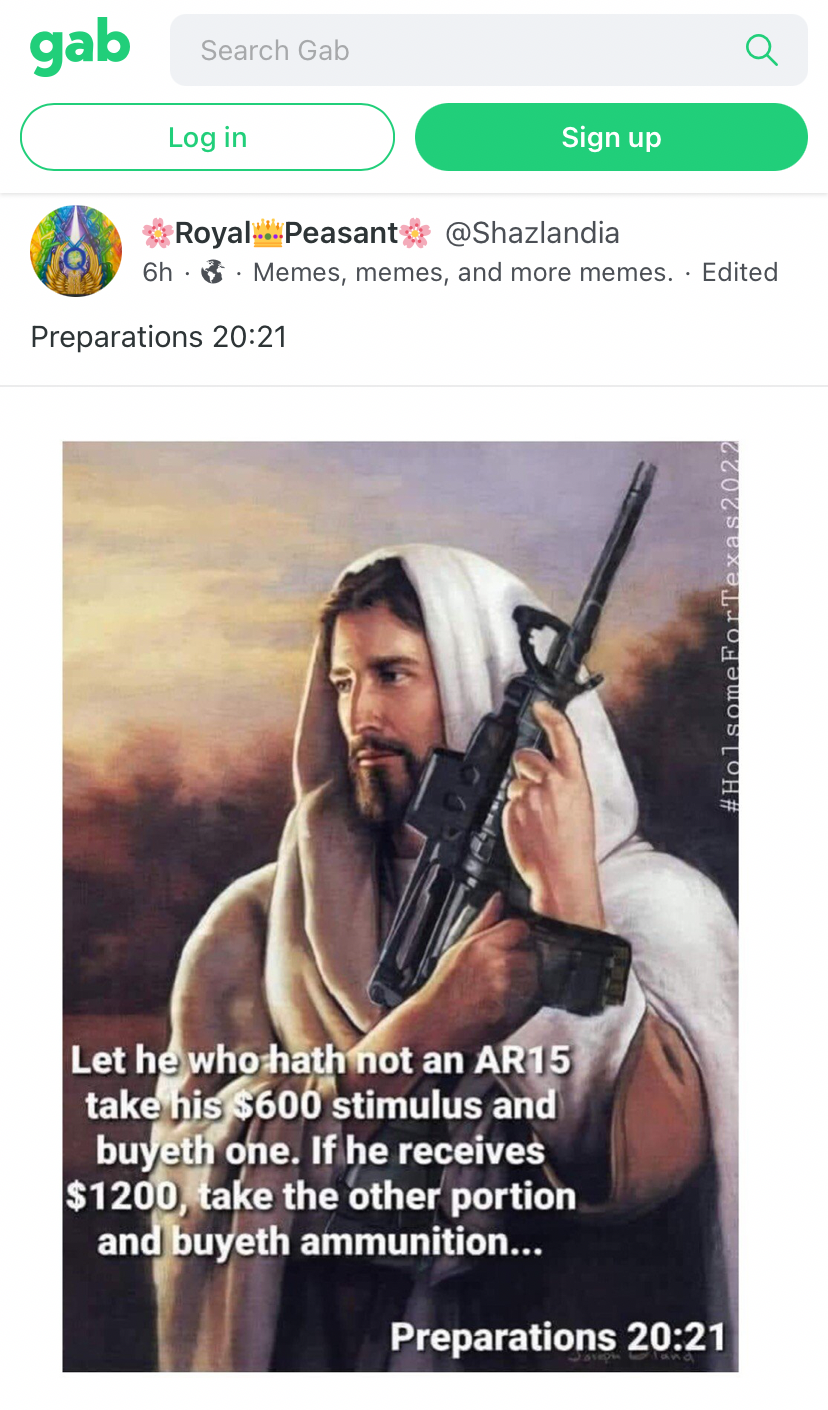 High Quality Gab Covid Jesus Blank Meme Template