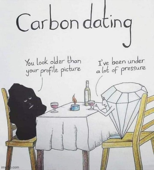Carbon Dating | image tagged in carbon,dating,online dating | made w/ Imgflip meme maker