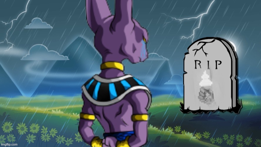 R.I.P | image tagged in death battle,beerus,ice cream,r i p,memes | made w/ Imgflip meme maker