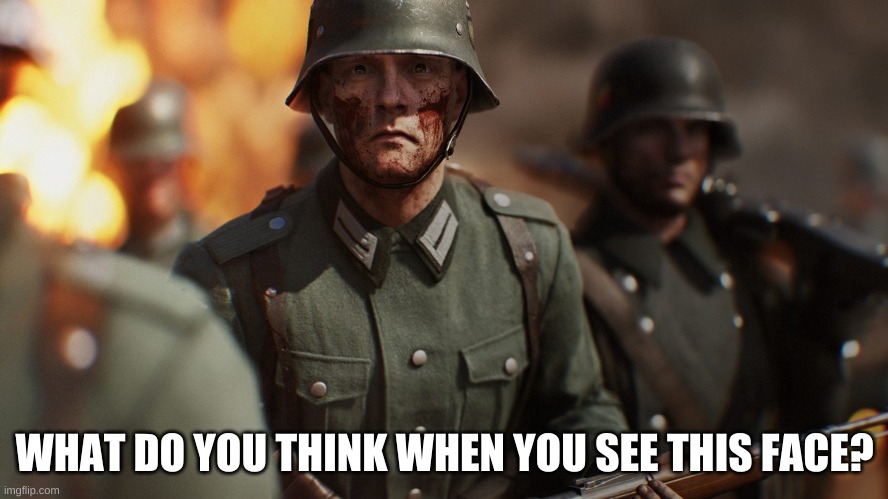 Scared German | WHAT DO YOU THINK WHEN YOU SEE THIS FACE? | image tagged in scared german | made w/ Imgflip meme maker
