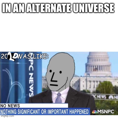 alternate universe | IN AN ALTERNATE UNIVERSE | image tagged in 2020,2019,meme | made w/ Imgflip meme maker