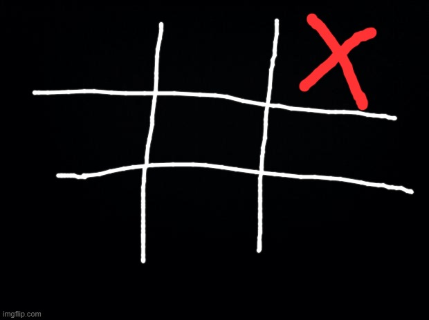try to beat me at tic tac toe, you are blue circles | image tagged in black background | made w/ Imgflip meme maker
