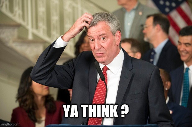 Bill DeBlasio | YA THINK ? | image tagged in bill deblasio | made w/ Imgflip meme maker